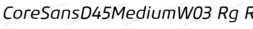 CoreSansD45MediumW03 Rg Regular字体转换